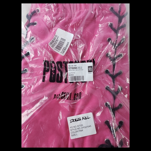 💋DOLLSKILL CAKED UP VELOUR LACE UP MINSKIRT!!! - Picture 6 of 9